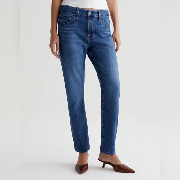 AG Adriano Goldschmied Ex-Boyfriend Slouchy Slim Blue Denim Jeans - Picture 1 of 16